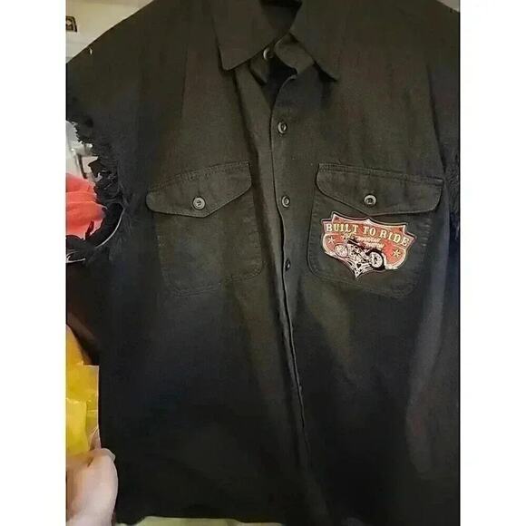 Vintage Built to Ride American Kustom Biker Vest Sleeveless Sz XL Excellent CR1 - Picture 5 of 10